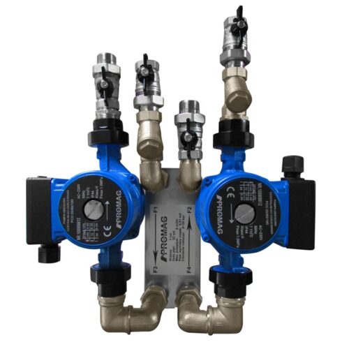ZESTAW WYMIENNIKOWO - POMPOWY - PROMAG moc 65kW 3/4''
