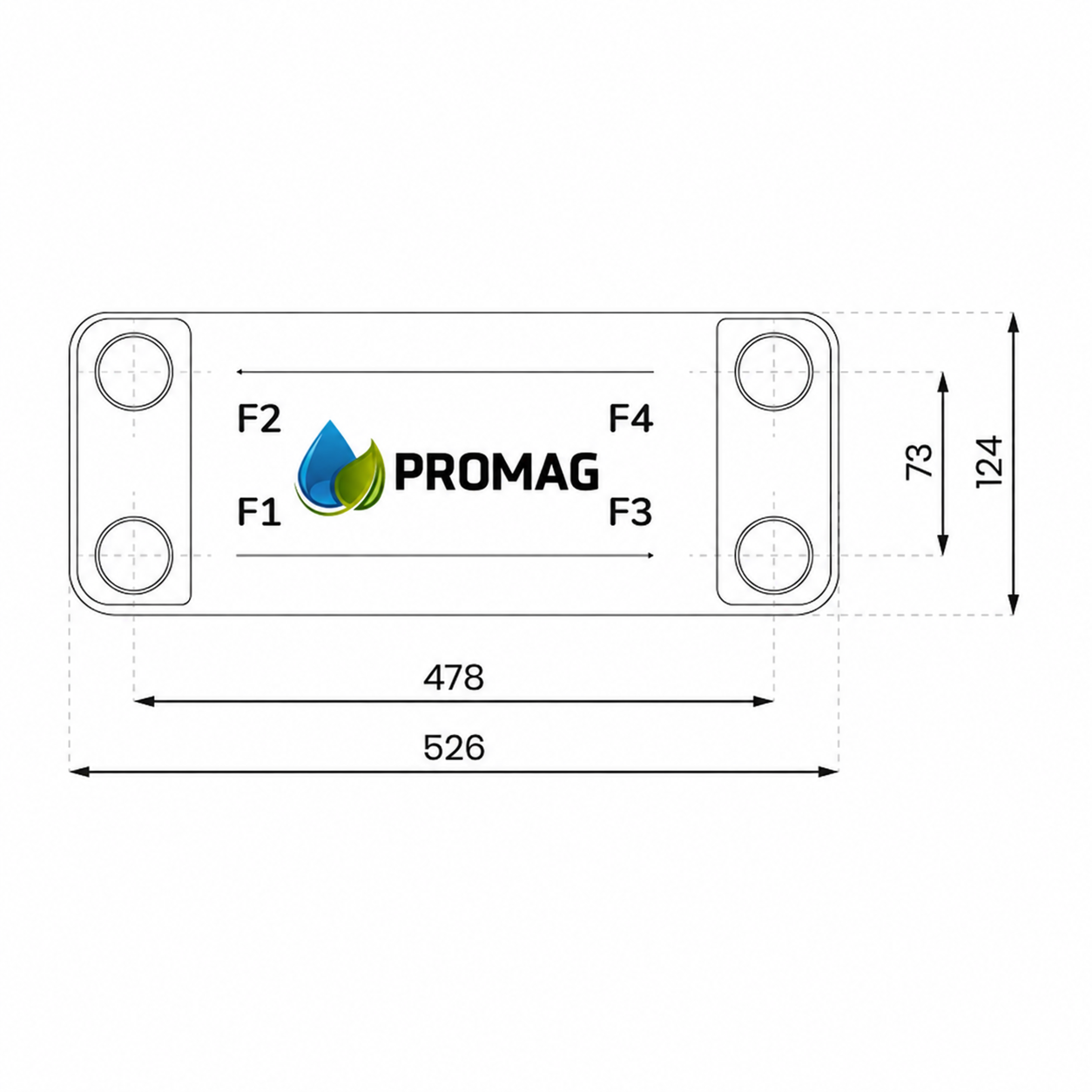 PLOKŠTINIS ŠILUMOS KEITIKLIS 380 kW, 100 plokščių, 5/4”, PGM 5/4c-100, vienpusis