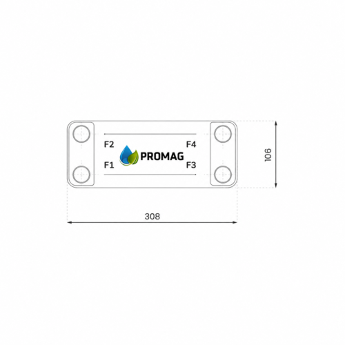 PLOKŠTINIS ŠILUMOS KEITIKLIS 12,7 kW, 62 plokštės PGM-Rx-15u/1c-62