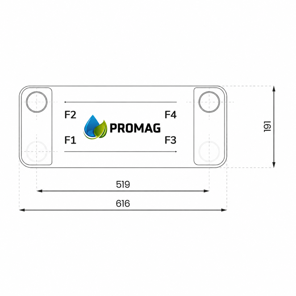PLOKŠTINIS ŠILUMOS KEITIKLIS 600 kW, 100 plokščių, 2”, PGM 2c-100